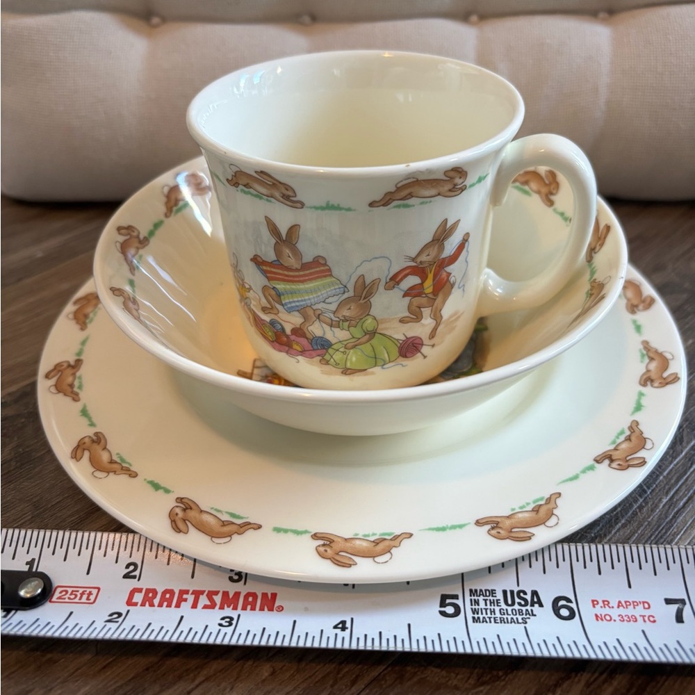 Royal Doulton Bunnykins 3 Piece Set English Fine Bone China